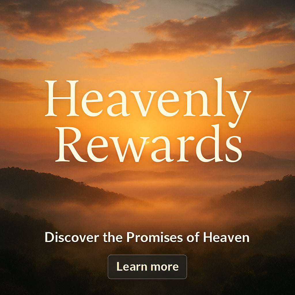 A serene sunrise over a misty hill, symbolizing the hopeful horizon of heavenly promises. Alt: heavenly rewards biblical promises sunrise hope peace joy.
