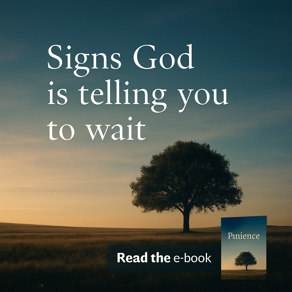 A serene landscape with a lone tree under a calm sky, symbolizing patience during divine timing. Alt: "Signs God is telling you to wait"